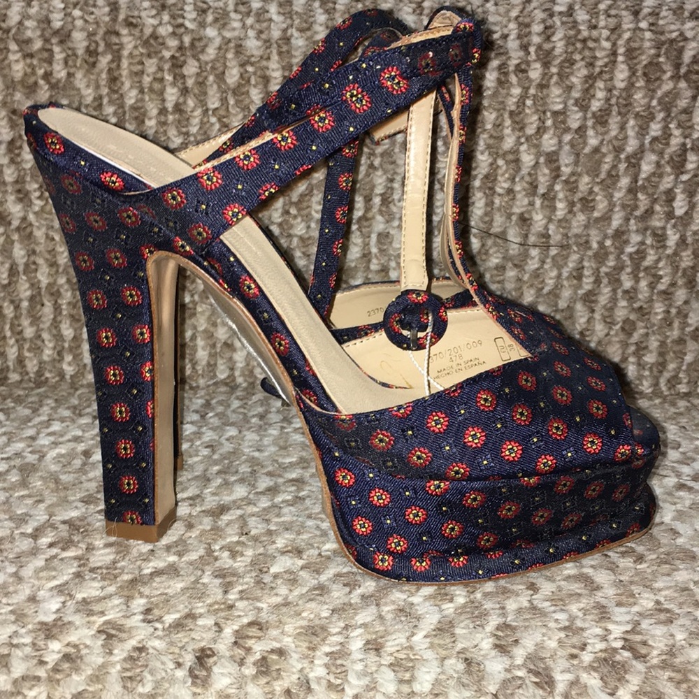 Zara Multicolor Patterned High Heels - image 1